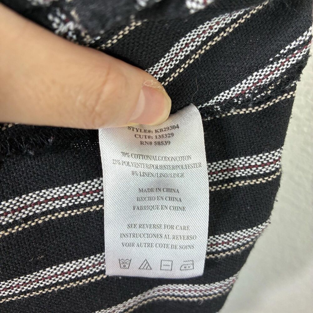 KUT From The Kloth cotton Pull On jogers M Black Stripe Ankle Elastic Waist - Picture 12 of 14
